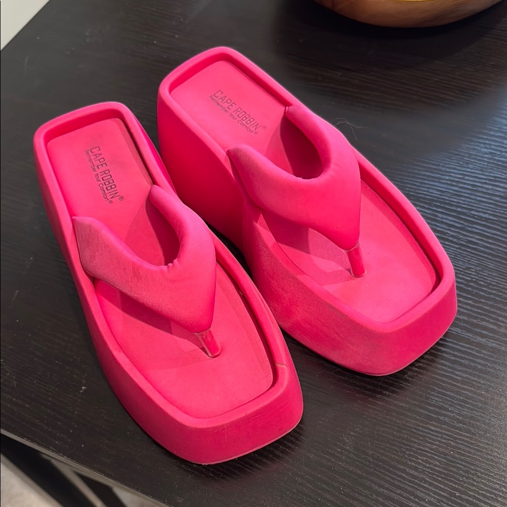 Cape Robbin Women's Pink Platform Sandals